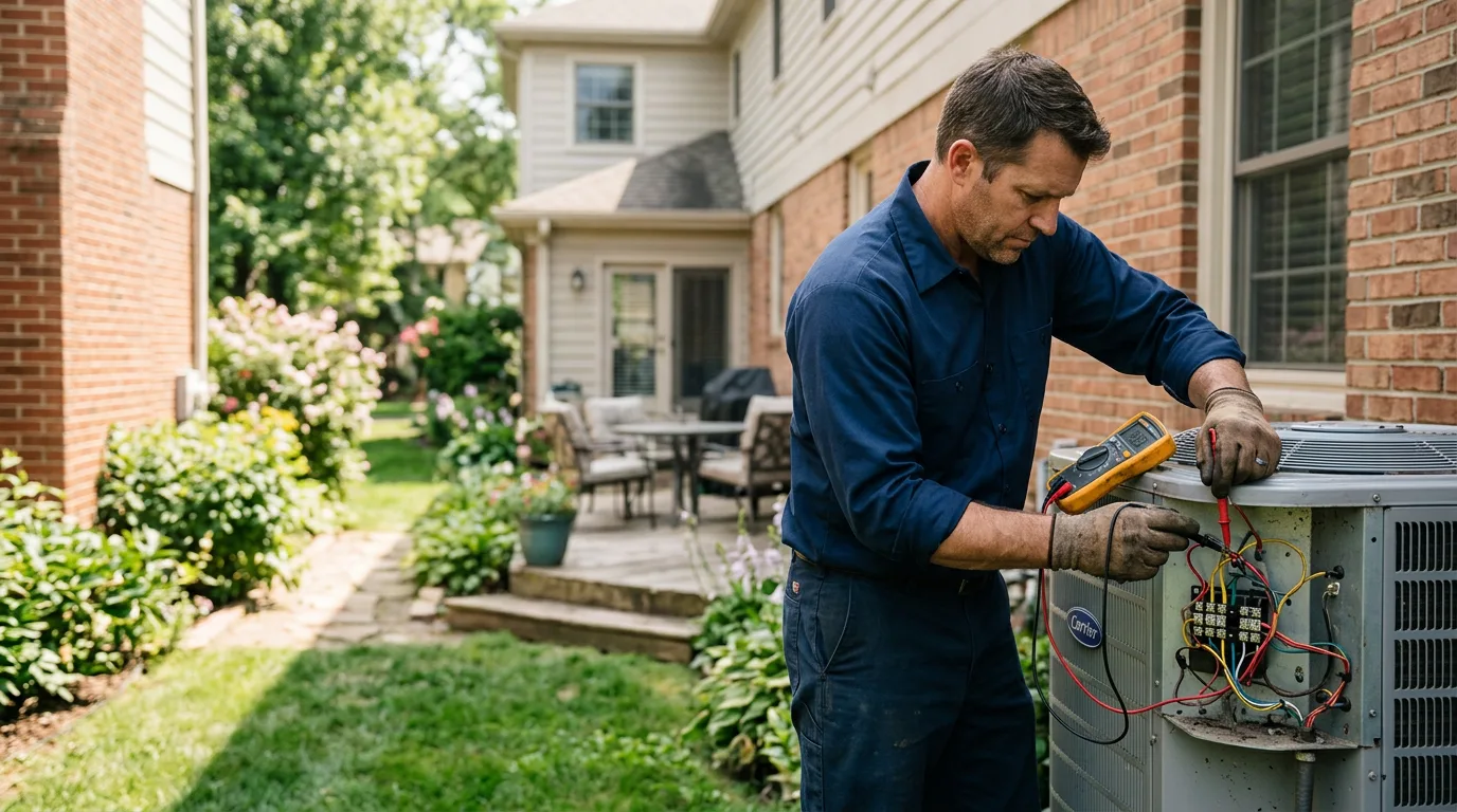 HVAC technician working near Frost, TX